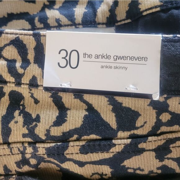 7For All Mankind The Ankle Skinny Gwenevere Animal Print Jeans Size 30 NWT - Picture 5 of 6